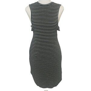 Romeo & Juliet Couture Bodycon High-neck Striped Mini Dress (M)